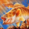 Bass Fish In Water Diamond Painting