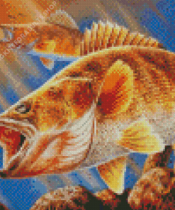 Bass Fish In Water Diamond Painting