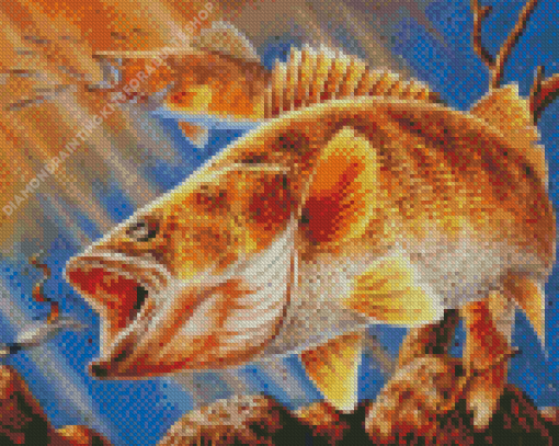 Bass Fish In Water Diamond Painting