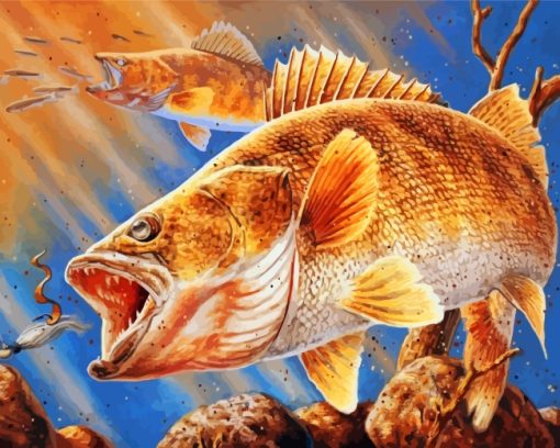 Bass Fish In Water Diamond Painting