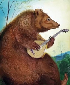 Bear Playing Mandolin Diamond Painting