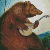 Bear Playing Mandolin Diamond Painting