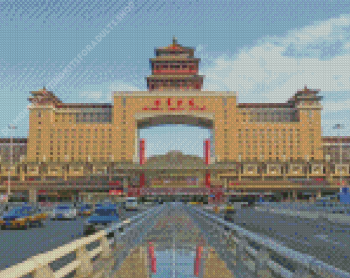 Beijing West Railway Station China Diamond Painting