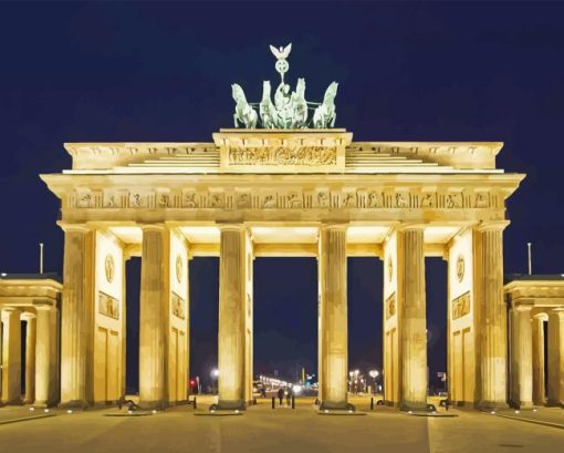 Berlin Brandenburger Tor At Night Diamond Painting