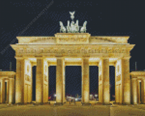 Berlin Brandenburger Tor At Night Diamond Painting