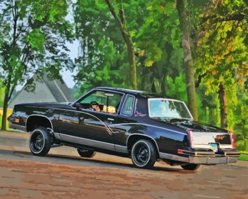 Black 1984 Cutlass Supreme Diamond Painting