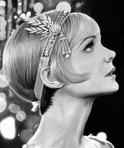 Black And White Daisy The Great Gatsby Diamond Painting