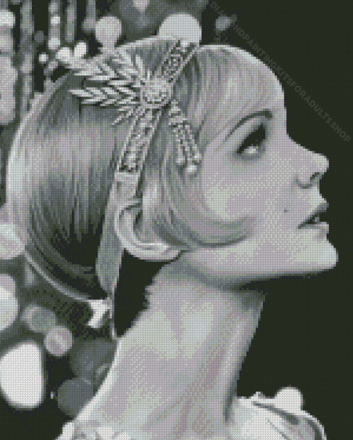 Black And White Daisy The Great Gatsby Diamond Painting