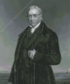 Black And White George Stephenson Diamond Painting