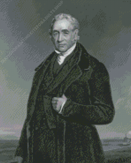 Black And White George Stephenson Diamond Painting