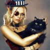 Black Cat And Elf Diamond Painting