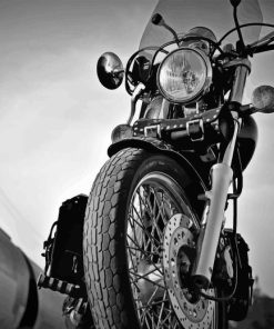 Black And White Honda Shadow Diamond Painting