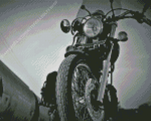 Black And White Honda Shadow Diamond Painting