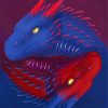 Black And Red Dragon Heads Diamond Painting