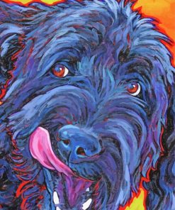 Black Labradoodle Art Diamond Painting