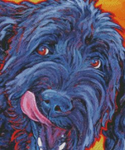 Black Labradoodle Art Diamond Painting