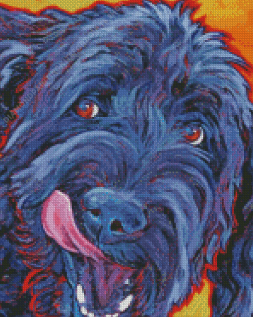 Black Labradoodle Art Diamond Painting