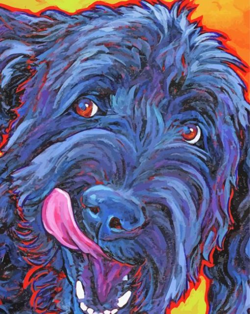 Black Labradoodle Art Diamond Painting