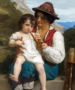 Bouguereau Flute Lesson Diamond Painting