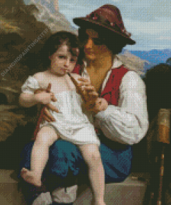 Bouguereau Flute Lesson Diamond Painting