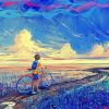 Boy With Bike Art Diamond Painting