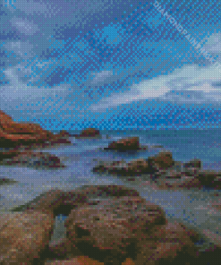 Cala Bona Beach Rocks Diamond Painting