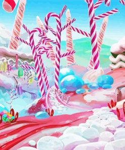 Candy Cane Forest Diamond Painting