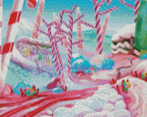 Candy Cane Forest Diamond Painting