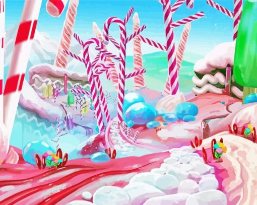 Candy Cane Forest Diamond Painting