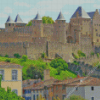 Carcassonne Castle In France Diamond Painting