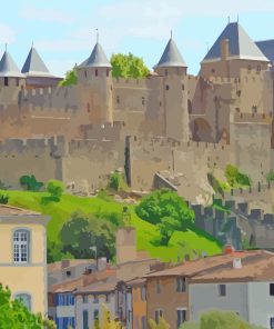 Carcassonne Castle In France Diamond Painting