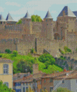 Carcassonne Castle In France Diamond Painting