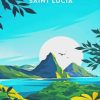 Caribbean Saint Lucia Poster Diamond Painting