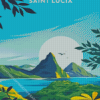 Caribbean Saint Lucia Poster Diamond Painting