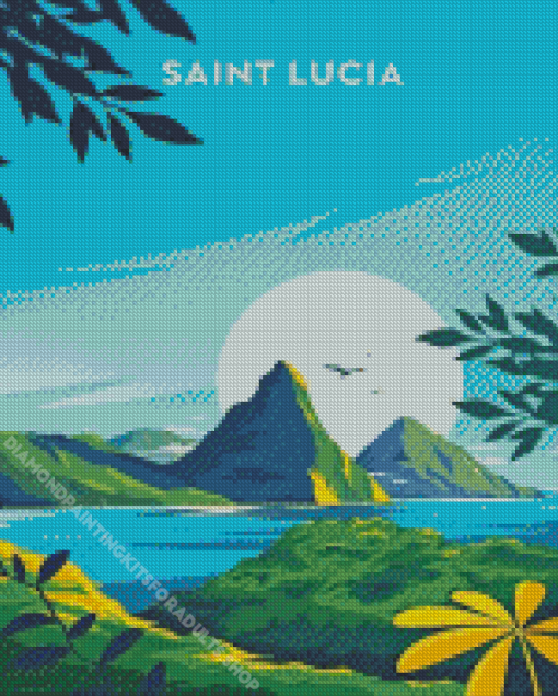 Caribbean Saint Lucia Poster Diamond Painting