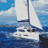 Catamaran In Sea Diamond Painting