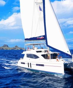 Catamaran In Sea Diamond Painting