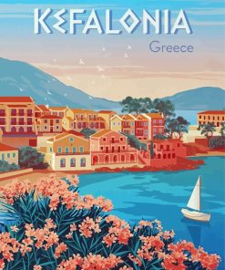 Cephalonia Greece Poster Diamond Painting