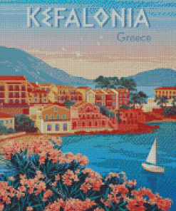 Cephalonia Greece Poster Diamond Painting