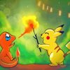 Charmander And Pikatchu Diamond Painting