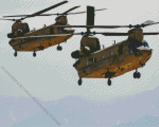 Chinook Helicopters Diamond Painting