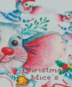 Christmas Mice Art Diamond Painting