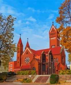 Church of Saints Simon and Helena Minsk Diamond Painting