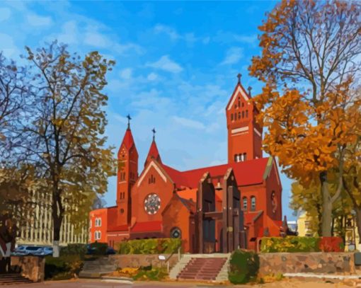 Church of Saints Simon and Helena Minsk Diamond Painting