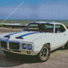 Classic White 1969 Pontiac Car Diamond Painting