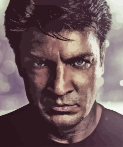 Close Up Nathan Fillion Diamond Painting