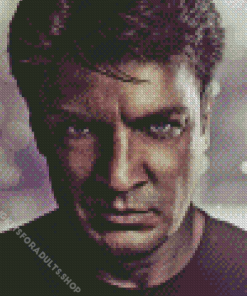 Close Up Nathan Fillion Diamond Painting