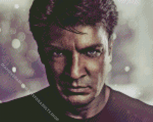 Close Up Nathan Fillion Diamond Painting