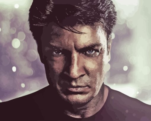 Close Up Nathan Fillion Diamond Painting