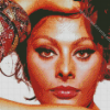 Close Up Sophia Loren Diamond Painting